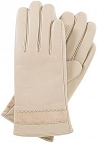 Rękawiczki skórzane Wittchen kremowe 39-6L-966-4