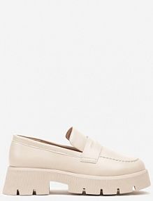 Beżowe mokasyny na Tłoczonej Platformie Resilira Renee damskie