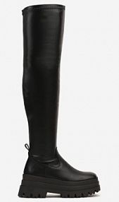 Czarne kozaki Muszkieterki na Platformie Sezira Renee damskie