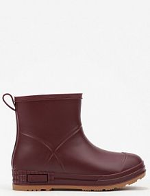 Bordowe Gumowe kalosze za Kostkę Lunidia Renee damskie