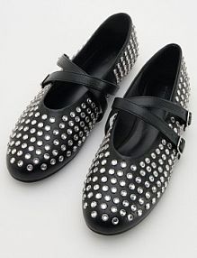 Baleriny z nitami Reserved czarne 113CY-99X