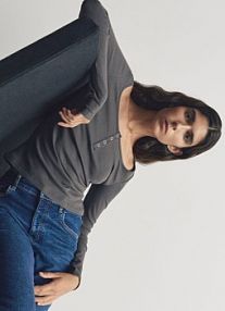 Longsleeve z modalem Reserved szary damski 1632I-90X