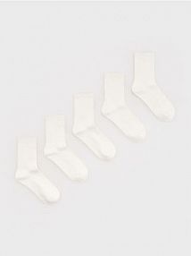 Skarpetki 5 pack Reserved białe damskie 185BI-01X