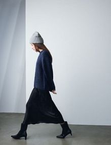 Czapka beanie z wełną Reserved szara damska 906BC-85M