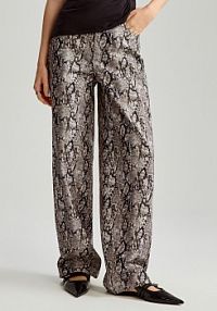 Spodnie baggy w print skóry węża House 468CB-MLC