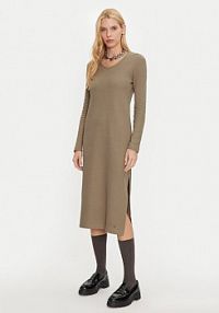 Sukienka dzianinowa Calvin Klein Jeans beżowa 
