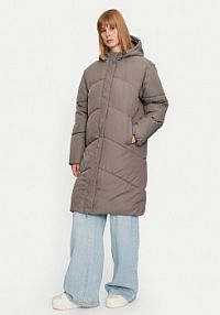 Kurtka puchowa Noisy May szara damska Płaszcz zimowy