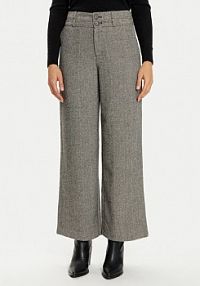 Spodnie eleganckie Karen by Simonsen beżowe damskie Materiałowe