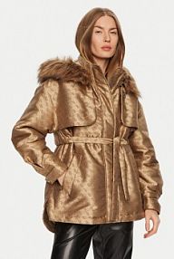 Parka Guess brązowa 