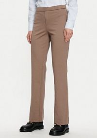 Spodnie eleganckie Fransa brązowe damskie Materiałowe