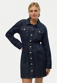 Sukienka jeansowa Vero Moda granatowa 