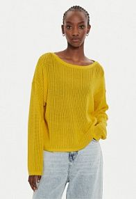 Sweter Sisley żółty damski 