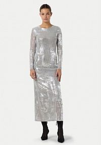 Sukienka koktajlowa Noisy May srebrna Lucia 27031914  Regular Fit