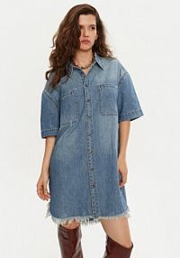 Sukienka jeansowa One Teaspoon niebieska 