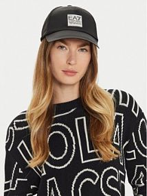 Czapka z daszkiem EA7 Emporio Armani czarna damska 