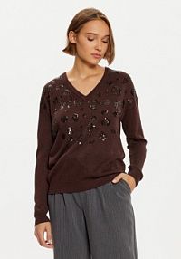 Sweter LOLA CASADEMUNT brązowy damski 