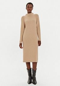 Sukienka dzianinowa United Colors Of Benetton beżowa 