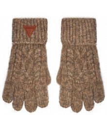 Rękawiczki Guess beżowe damskie Damskie