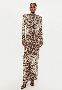 Sukienka codzienna ACCESS FASHION brązowa 