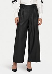 Spodnie skórzane JDY czarna Z imitacji skóry