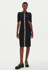 Sukienka dzianinowa KARL LAGERFELD czarna 