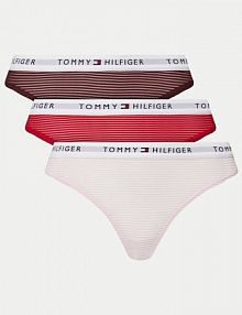 Stringi Tommy Hilfiger wielokolorowe Komplet 3 par stringów