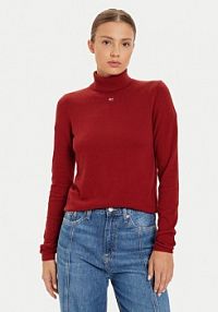 Golf Tommy Jeans czerwony damski 