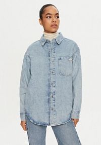 Koszula Calvin Klein Jeans niebieska damska Jeansowa