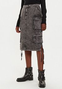 Spódnica jeansowa Alpha Industries szara 