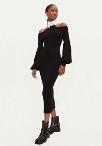 Sukienka koktajlowa KARL LAGERFELD czarna 