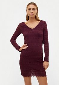 Sukienka koktajlowa Vero Moda bordowy Zoe 10315445  Slim Fit