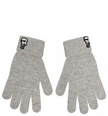 Rękawiczki KARL LAGERFELD szare damskie Damskie