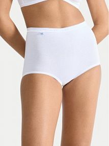 Figi Sloggi białe Klasyczne z wysokim stanem