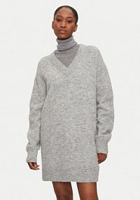 Sukienka dzianinowa Calvin Klein Jeans szara 