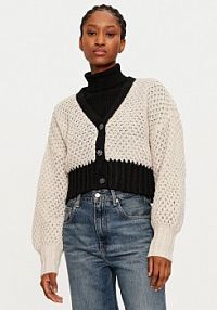 Kardigan ONLY beżowy Rose 15327593  Regular Fit
