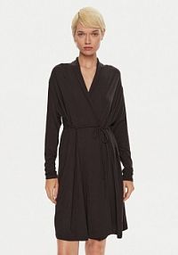 Szlafrok Calvin Klein Underwear czarny damski 000QS7283E