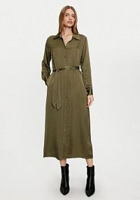 Sukienka Haveone zielona Koszulowa AWG-M017  Regular Fit