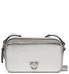 Torebka listonoszka PINKO srebrna 