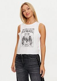Top Noisy May biały damski 