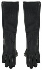 Rękawiczki skórzane Calvin Klein czarne Damskie