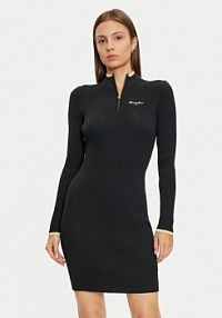 Sukienka dzianinowa Tommy Jeans czarna 
