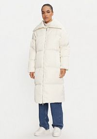 Kurtka puchowa Calvin Klein biała damska Płaszcz zimowy