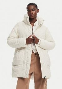 Kurtka puchowa Desigual kremowa damska Zimowa Aarhus 24WWEWAC Écru Regular Fit