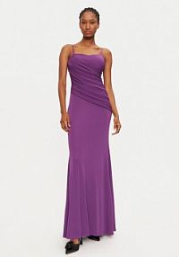 Sukienka koktajlowa Rinascimento fioletowa 