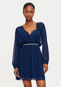 Sukienka koktajlowa Rinascimento granatowa 