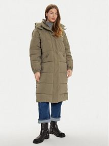 Kurtka puchowa JDY brązowa damska Płaszcz zimowy