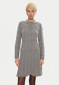 Sukienka dzianinowa Tommy Hilfiger szara 