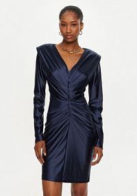 Sukienka koktajlowa ACCESS FASHION granatowa 