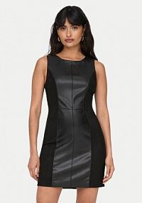 Sukienka skórzana ONLY czarna 