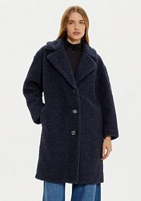 Płaszcz Guess granatowy damski Zimowy